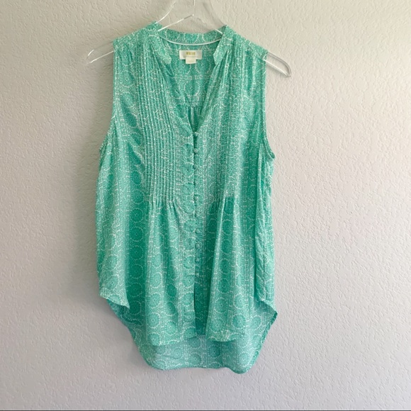 ANTHROPOLOGIE Maeve Green Sleeveless Tank - Picture 2 of 11